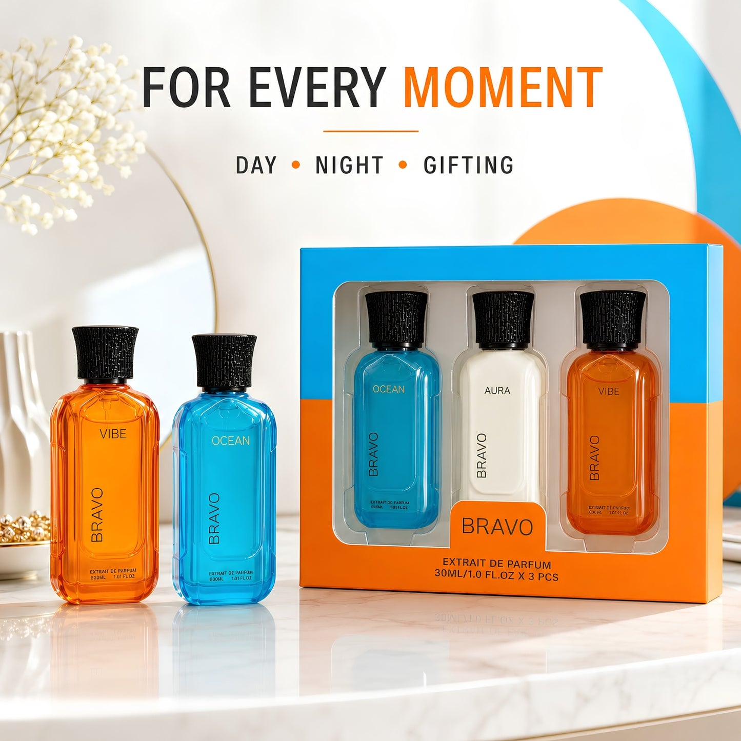 Bravo Gift Set - Vibe + Aura + Ocean